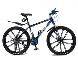 DGAGD Bicicleta DGAGD Bicicleta de montaña de 26 Pulgadas Bicicleta Masculina y Femenina de Velocidad Variable para Adultos Bicicleta de Freno de Disco Doble Diez Rueda de Corte-Azul Negro_30 velocidades
