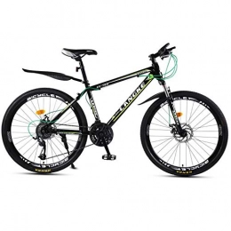 DGAGD Bicicletas de montaña DGAGD Bicicleta de montaña de 26 Pulgadas con Rueda de radios de Velocidad Variable para Hombres y Mujeres-Verde Oscuro_21 velocidades