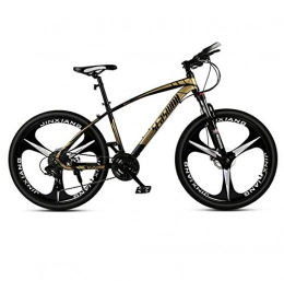 DGAGD Bicicleta DGAGD Bicicleta de montaña de 26 Pulgadas para Hombre y Mujer, Bicicleta superligera para Adultos, Rueda de Tres Cuchillas n. ° 1-Oro Negro_30 velocidades