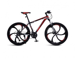 DGAGD Bicicleta DGAGD Bicicleta de montaña de 26 Pulgadas Todoterreno Velocidad Variable Que compite con Bicicleta Ligera Seis Ruedas de Corte-Rojo Negro_30 velocidades