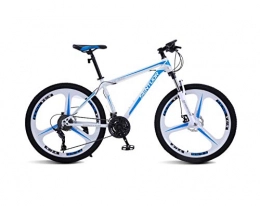 DGAGD Bicicletas de montaña DGAGD Bicicleta de montaña de 26 Pulgadas Todoterreno Velocidad Variable Que compite con Bicicleta Ligera Tri-Cutter-Blanco Azul_21 velocidades