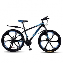 DGAGD Bicicleta DGAGD Bicicleta de montaña de 26 Pulgadas, Velocidad Variable, Bicicleta Ligera Que compite con Seis Ruedas de Corte-Azul Negro_27 velocidades