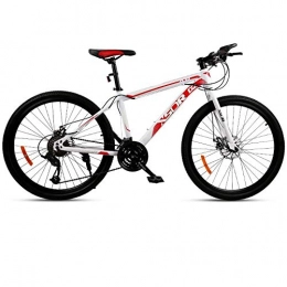 DGAGD Bicicletas de montaña DGAGD Neumático Grande de la Bici de la Nieve 4.0 Rueda Gruesa y Ancha del Radio de la Bici de montaña del Freno de Disco de 26 Pulgadas-Blanco Rojo_27 velocidades