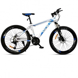 DGAGD Bicicletas de montaña DGAGD Neumático Grande para Bicicleta de Nieve 4.0 de Espesor y Ancho 26 Pulgadas Freno de Disco Bicicleta de montaña 40 Rueda de Corte-Blanco Azul_24 velocidades