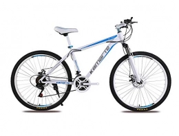 DGAGD Bicicletas de montaña DGAGD Rueda de radios de Bicicleta de Velocidad Variable Masculina y Femenina de 24 Pulgadas para Bicicleta de montaña-Blanco Azul_24 velocidades