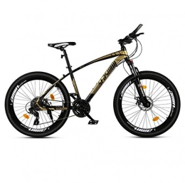 DGAGD Bicicleta DGAGD Rueda de radios de Bicicleta súper Ligera para Adultos Masculinos y Femeninos de Bicicleta de montaña de 24 Pulgadas-Oro Negro_30 velocidades