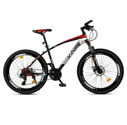 DGAGD Bicicleta DGAGD Rueda de radios de Bicicleta súper Ligera para Adultos Masculinos y Femeninos de Bicicleta de montaña de 24 Pulgadas-Rojo Negro_30 velocidades