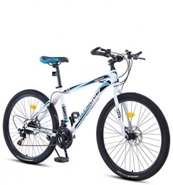 DGAGD Bicicleta DGAGD Rueda de radios de Bicicleta Ultraligera de Carreras de Velocidad Variable para Adultos Masculinos y Femeninos de 24 Pulgadas-Blanco Azul_21 velocidades