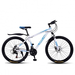 DGAGD Bicicletas de montaña DGAGD Rueda de radios de Carreras de luz de Bicicleta de Velocidad Variable de Bicicleta de montaña de 24 Pulgadas-Blanco Azul_24 velocidades
