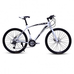 DGAGD Bicicleta DGAGD Rueda de radios Ligera para Adultos de Bicicleta de montaña de 26 Pulgadas-Blanco Negro_27 velocidades
