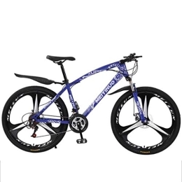 LADDER Bicicleta Dsrgwe Bicicleta de Montaña, Bicicleta de montaña, Marco de Acero al Carbono Bicicletas Hardtail, Doble Disco de Freno y suspensión Delantera, 26" Rueda mag (Color : Blue, Size : 21 Speed)