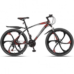 DXIUMZHP Bicicleta DXIUMZHP Bicicletas De montaña Bicicleta Segura Y Cómoda, MTB De Velocidad Ajustable, 6 Ruedas De Corte, 21 / 24 Velocidades, Ruedas De 24 / 26 Pulgadas (Color : 24-Speed Red, Size : 26inches)