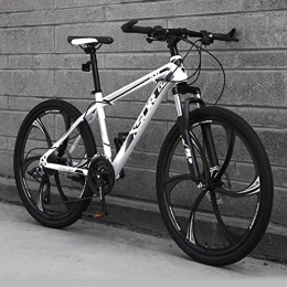 RSDSA Bicicleta Elegante Bicicleta De Montaña De 21 / 24 / 27 Velocidades para Adultos, Ruedas De 26 Pulgadas, Freno De Disco Ligero De Acero Al Carbono, Blanco, 21speed