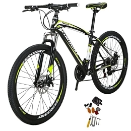 EUROBIKE Bicicletas de montaña Eurobike Bicicleta de montaña para hombre 27.5'' Adulto Hombres y mujeres MTB 21Speed X1 (amarillo)