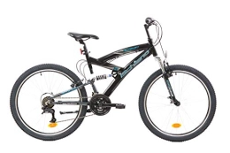 F.lli Schiano Bicicletas de montaña F.Lli Schiano Energy Bicicleta de suspensión Completa, Men's, Negro-Azul, 26