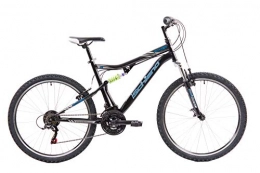 F.lli Schiano Bicicletas de montaña F.lli Schiano Rover Bicicleta de Doble suspensión, Adulto Unisex, Azul Negro, 26
