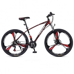 FBDGNG Bicicletas de montaña FBDGNG Bicicleta de montaña 27.5 pulgadas 24 / 27 velocidades marco de acero al carbono con frenos de disco delantero y trasero (tamaño: 24 velocidades, color: rojo)
