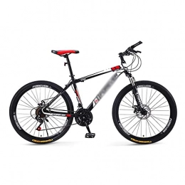 FBDGNG Bicicletas de montaña FBDGNG Bicicleta de montaña para hombre con ruedas de 27.5 pulgadas, marco de acero al carbono con freno de disco dual, varios colores (tamaño: 21 velocidades, color: negro)