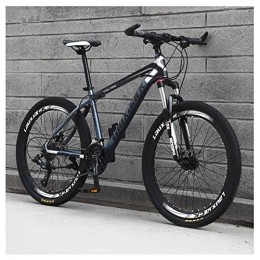 FMOPQ Bicicleta FMOPQ Mens MTB Disc Brakes 26 Inch Adult Bicycle 21Speed Mountain Bike Bicycle Gray