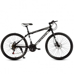 FXMJ Bicicleta FXMJ Bicicleta de 24 Pulgadas Bicicleta de montaña para Adultos, Bicicleta de Confort híbrido de 27 velocidades con Doble Freno de Disco, Suspensión Completa MTB Bicicletas, Black Silver