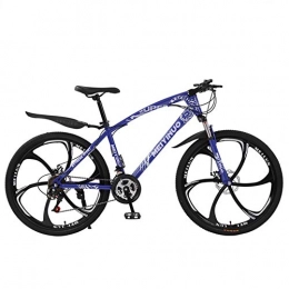 FXMJ Bicicleta FXMJ Bicicletas de montaña para Hombre de 26 Pulgadas, Bicicleta de montaña rígida de Acero con Alto Contenido de Carbono de 27 velocidades, Azul