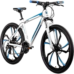 Galano Bicicletas de montaña Galano 650B MTB Hardtail Bicicleta de montaña 27, 5 pulgadas Primal Bicicleta de montaña (blanco / azul, 48 cm)