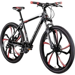 Galano Bicicleta Galano Primal - Bicicleta de montaña para jóvenes y adultos a partir de 165 cm, hardtail de 27, 5 pulgadas, 650B, con horquilla de suspensión, 24 marchas, color negro y rojo, 48 cm