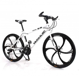 GDDYQ Bicicleta, Bicicleta de montaña Ligera de 24 velocidades, Marco de aleacin Resistente Freno de Disco 26 Pulgadas para Hombres y Mujeres a Caballo
