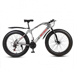GEETAC Bicicletas de montaña para hombres y mujeres adultos, 26 '' todo terreno MTB City Bycicle con 4.0 neumático de grasa, horquilla de suspensión negrita bicicleta de playa de nieve