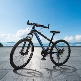 GMSLuu Bicicletas de montaña GMSLuu Bicicleta de montaña de 26 pulgadas, frenos de disco de 21 velocidades, suspensión completa para hombres y mujeres para mejorar sus habilidades deportivas (negro y azul)
