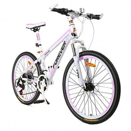 GPAN Bicicleta GPAN 24 Pulgadas Bicicleta Mountain Mujeres Bikes, 24 Velocidades, 85% ensamblado, Doble Freno Disco, Adecuado para Altura: 145-170cm, B