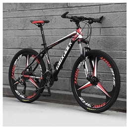 GUOCAO Bicicleta GUOCAO Bicicleta de montaña para hombre para deportes al aire libre, bicicleta de 21 velocidades con marco de 17 pulgadas, ruedas de 26 pulgadas con frenos de disco, rojo al aire libre