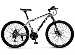 H-LML Bicicleta H-LML Bicicleta de montaña para adultos, 26 pulgadas, 27 velocidades, transmisión de una sola rueda, todo terreno, amortiguador, para hombre y mujer, color blanco