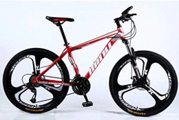 H-LML Bicicleta de montaña unisex de 26 pulgadas / 30 velocidades, para todo terreno, velocidad variable, para estudiantes, absorción de golpes, color rojo