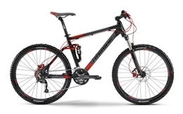 HAIBIKE Attack FS - Bicicleta MTB (66 cm, 26 Pulgadas, 27 g), Color Mate, Color Blanco/Rojo, tamaño 56, tamaño de Cuadro 42 Centimeters