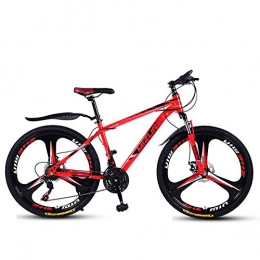 HAOWEN Bicicletas de montaña HAOWEN Bicicleta De Montaña para Adultos Bicicletas De Montaña para Hombres De 26 Pulgadas Bicicleta De Montaña Rígida De Acero con Alto Contenido De Carbono, Red-26in
