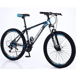 HEMSAK Bicicleta HEMSAK Bicicleta de Carretera para Adultos, Bicicleta de Montaña Todoterreno de Velocidad Variable Que Absorbe los Golpes, Conducción al Aire Libre, Blanco-Azul, 26 Pulgadas