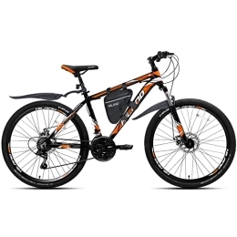ivil Bicicleta Hiland 27, 5 pulgadas Bicicletas de Montaña Rígidas Con Bolsa de Sillín para Hombre y Mujer, Bicicletas Con Freno de Disco Mecánico, Negro y Naranja
