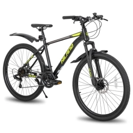 STITCH Bicicletas de montaña Hiland Bicicleta 27, 5 Pulgadas Bicicleta de Montaña 21 Velocidades con Horquilla Suspendida y Frenos de Disco Mecánicos Bici Negro y Amarillo…