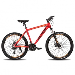 Hiland Bicicleta HILAND Bicicleta de montaña con Ruedas de radios de 26 Pulgadas, Marco de Aluminio, 21 Marchas, Freno de Disco, Horquilla de suspensión, Color Rojo…