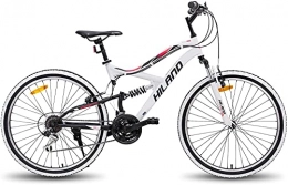 Hiland Bicicletas de montaña Hiland Bicicleta de montaña de 26 Pulgadas, 18 velocidades, Juvenil, con Horquilla de suspensión, Urban Commuter City, Color Blanco…