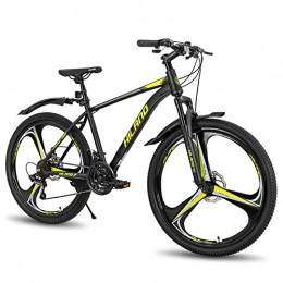 STITCH Bicicleta Hiland Bicicleta de Montaña de 26 Pulgadas para Hombre y Mujer con Freno de Disco MTB con Horquilla de Suspensión Bicicleta Urbana Bike Negro y Amarillo…