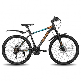 STITCH Bicicleta Hiland Bicicleta de Montaña de 27, 5 Pulgadas con Cuadro de Acero Bicicleta para Hombres y Mujers con Freno de Disco y Horquilla de Suspensión MTB Negro y Naranja para Ciudad…
