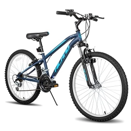 ivil Bicicletas de montaña Hiland - Bicicleta infantil de 24 pulgadas (18 velocidades), color azul