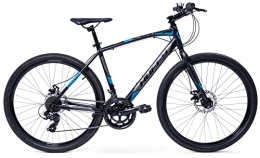 Huffy Bicicletas de montaña Huffy rígida Carom-Bicicleta híbrida de Grava Dura 27.5 para Hombre, Unisex, Negro, M