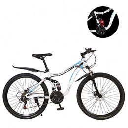 HZYYZH Bicicletas de montaña HZYYZH - Bicicleta de montaña para adultos, marco duro, 26 pulgadas, bicicleta de ciudad, estudiante, ciclismo, freno de disco mecánico, color blanco, 24 velocidades