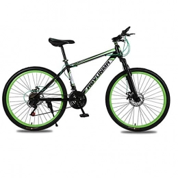 JAEJLQY Bicicleta JAEJLQY Bicicleta de Montaña 26 ''BMX Bicicleta Estilo Libre de Acero Bicicleta de Doble calibrador de Freno de bicicleta-21 velocidades, Verde