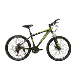JHKGY Bicicleta JHKGY Bicicleta De Montaña para Jóvenes / Adultos, Bicicleta con Amortiguación De Golpes De 26 Pulgadas Y 21 Velocidades, Bicicleta De Suspensión Delantera Doble De Aleación De Aluminio, Verde