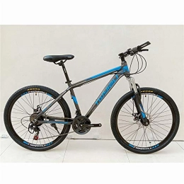 JHKGY Bicicleta JHKGY Bicicletas de montaña, 26 pulgadas, 21 velocidades, absorción de golpes, aleación de aluminio, doble suspensión frontal, bicicleta de montaña para jóvenes / adultos, azul A