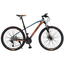 Jieer Bicicleta de Montaña Adulto, Bicicletas Todoterreno de Aleación de Aluminio para Bicicletas de 27 Velocidades de 26/27.5 Pulgadas-Rojo Azul (Line Disc Brake)_26 Pulgadas